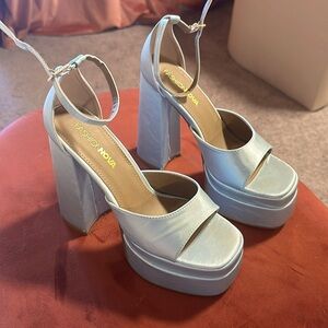 NEW platform heels light blue